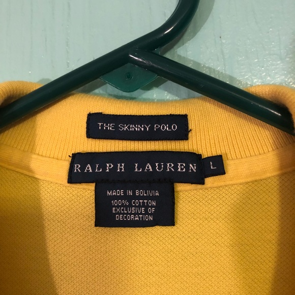 Ralph Lauren yellow boys polo button up collar - Picture 6 of 9